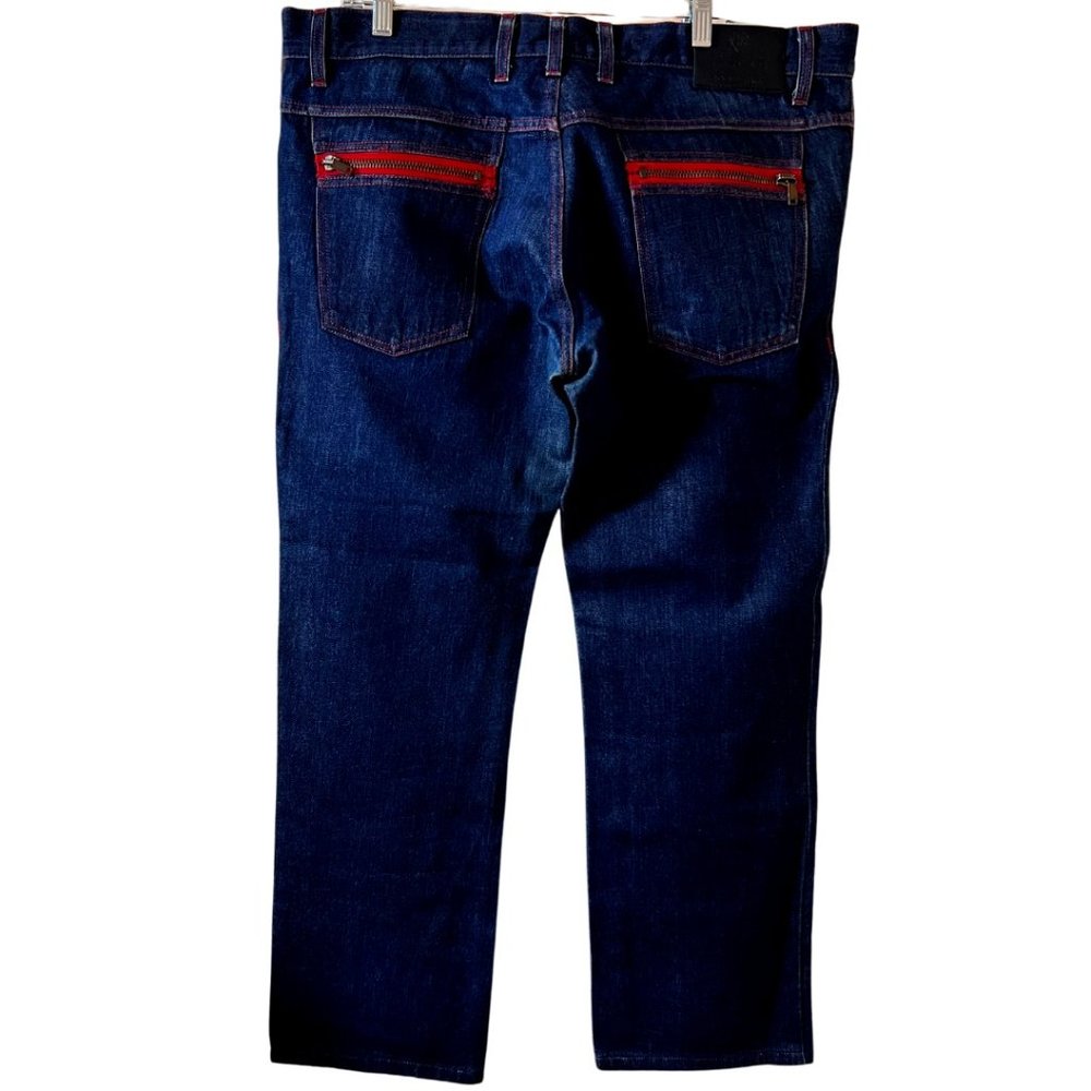 Gucci by Tom Ford Denim Red Stitch with Zipped Pocket Jeans 38x31